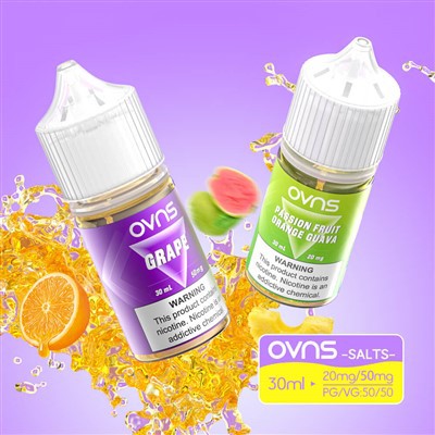 نمک NIC 30ml ovns E-Juice Eliquid برای vape قابل شارژ 50mg 20mg نیکوتین